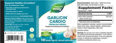 Nature's Way Garlicin Cardio 350 mg product packaging
