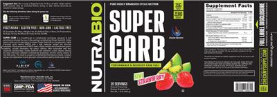 NutraBio Super Carb Kiwi Strawberry product packaging