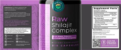 eleva NUTRITION Raw Shilajit Complex source label used in the packaging illustration