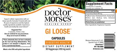 Doctor Morse's Healing Herbs GI Loose Capsules 450 mg product packaging