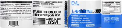 Evlution Nutrition L-Arginine5000 Unflavored product packaging