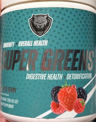 6AM Run Super Greens source label used in the packaging illustration