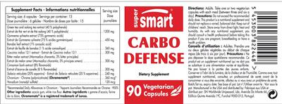 SuperSmart Carbo Defense source label used in the packaging illustration