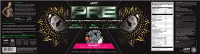 JYM Supplement Science Pre JYM X Advanced Pre-Workout Complex Dragonberry source label used in the packaging illustration