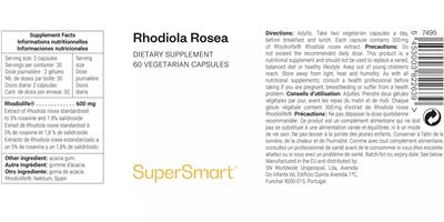 SuperSmart Rhodiola Rosea product packaging