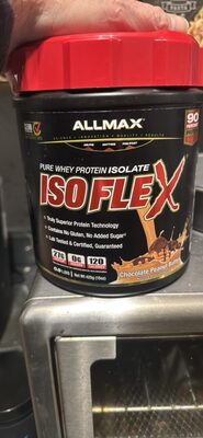 ALLMAX ISOFLEX Chocolate Peanut Butter source label used in the packaging illustration