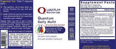 Quantum Nutrition Labs Quantum Daily Multi product packaging