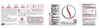 Purus NOXygen Unflavored source label used in the packaging illustration