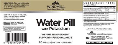 Windmill Water Pill with Potassium product packaging