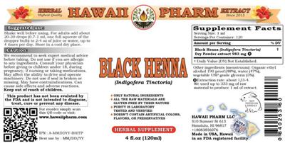 Hawaii Pharm Black Henna product packaging