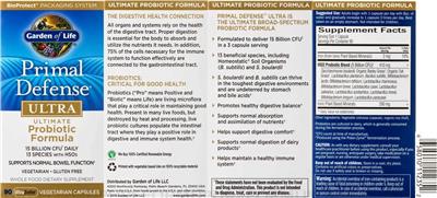 Garden of Life Primal Defense Ultra Ultimate Probiotic Formula product packaging