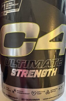 Cellucor C4 Ultimate Strength Sour Green Apple source label used in the packaging illustration