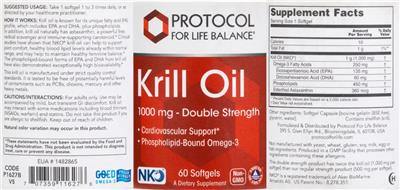 Protocol For Life Balance Krill Oil 1000 mg product packaging