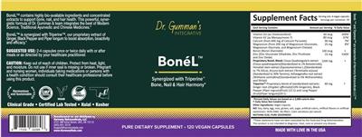 Dr. Gumman’s Integrative BoneL source label used in the packaging illustration