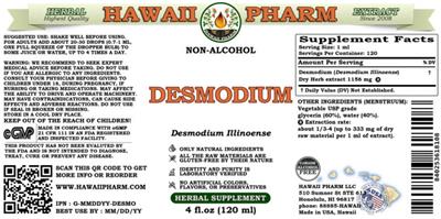 Hawaii Pharm Desmodium Non-Alcohol product packaging