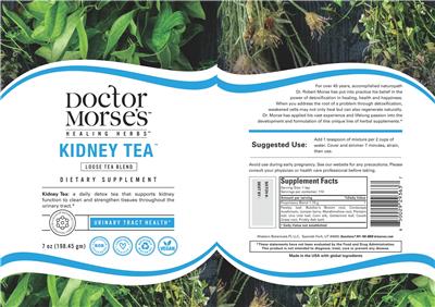 Doctor Morse's Healing Herbs Kidney Tea source label used in the packaging illustration