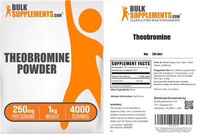 BulkSupplements.com Theobromine Powder 250 mg product packaging