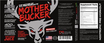 Bucked Up Mother Bucker Gym-Junkie Juice product packaging