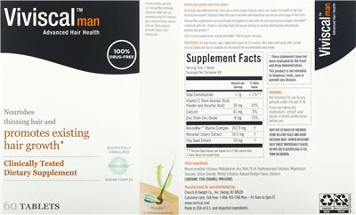 Viviscal man Advanced Hair Health product packaging