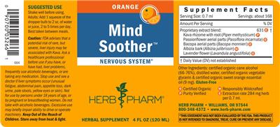 Herb Pharm Mind Soother Orange product packaging