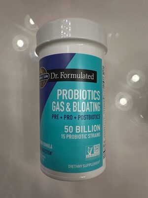 Garden of Life Dr. Formulated Probiotics Gas & Bloating 50 Billion product packaging