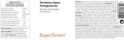SuperSmart Ornithine Alpha Ketoglutarate product packaging