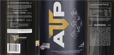 Troponin Nutrition ATP Watermelon source label used in the packaging illustration