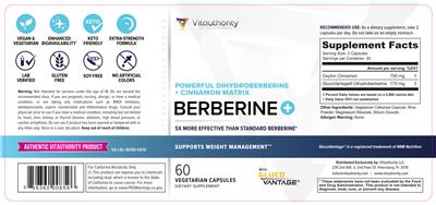 Vitauthority Berberine+ product packaging