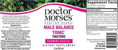 Dr. Morse's Healing Herbs Male Balance Tonic Tincture product packaging