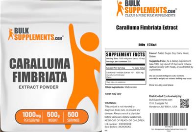 BulkSupplements.com Caralluma Fimbriata Extract Powder 1000 mg product packaging