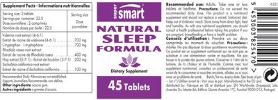 SuperSmart Natural Sleep Formula product packaging