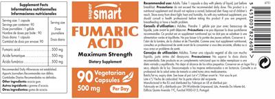 SuperSmart Fumaric Acid 500 mg product packaging