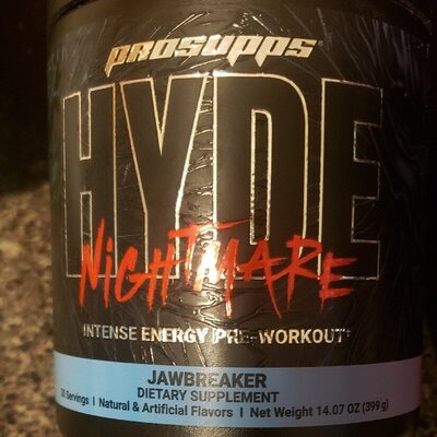 ProSupps Mr Hyde Nightmare Jawbreaker source label used in the packaging illustration