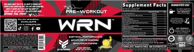 FINAFLEX WRN Pre-Workout Lemonade product packaging