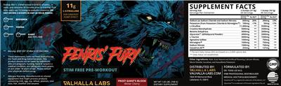 Valhalla Labs Fenris' Fury Frost Giant's Blood Winter Cherry source label used in the packaging illustration