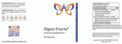 Dr. Wong's Essentials Digest-Fuerte source label used in the packaging illustration