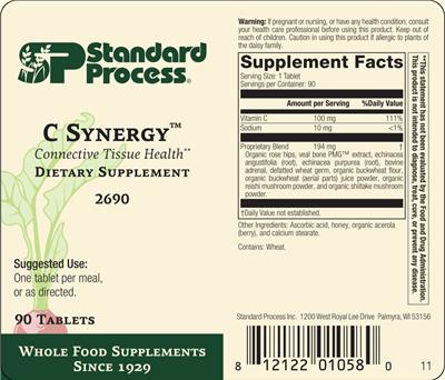 SP Standard Process C Synergy source label used in the packaging illustration