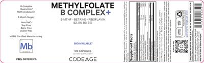 Codeage Methylfolate B Complex+ product packaging