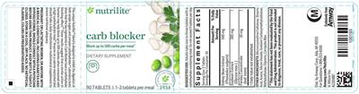 Nutrilite Carb Blocker source label used in the packaging illustration
