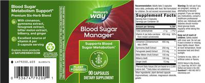 Nature's Way Blood Sugar Manager product packaging