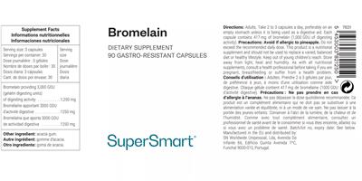 SuperSmart Bromelain product packaging