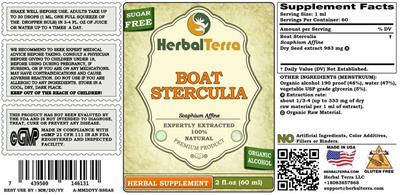 Herbal Terra Boat Sterculia Sugar Free product packaging