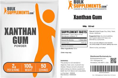 BulkSupplements.com Xanthan Gum Powder 2 g product packaging