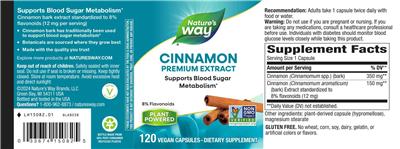 Nature's Way Cinnamon product packaging