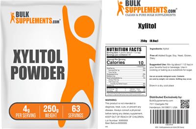 BulkSupplements.com Xylitol Powder 4 g product packaging