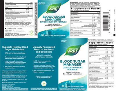 Nature's Way Blood Sugar Manager product packaging