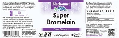 Bluebonnet Super Bromelain product packaging