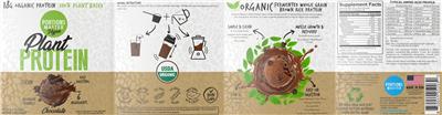 Portions Master Vegan Plant Protein Chocolate source label used in the packaging illustration