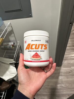ALLMAX Amino:Cuts Amino-Charged Energy Drink Watermelon source label used in the packaging illustration
