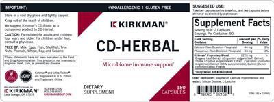 Kirkman CD-Herbal source label used in the packaging illustration